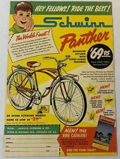 1960 SCHWINN PANTHER bicycle ad page ~ World's Finest picture