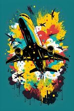 Glossy A3 Poster Print, Abstract, Aeroplane, Plane, Jet picture