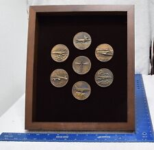 VTG BOEING 35 Years Service Medallion award 7 coin 12x14 Box Ephemera picture