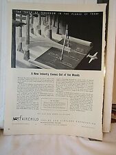 1943 WWII Ad Fairchild Engine and Airplane Corp planes 14x10