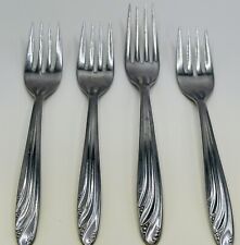 4 Piece Lot Vintage Steelsmiths Stainless SPRING LILLY 3 Salad Forks 1 Dinner picture