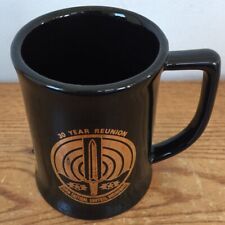 Vtg Air Force USAF 117th Tactical Control Squadron 30th Reunion Black Gold Mug picture
