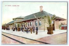 1911 Southern Pacific Depot Building Passengers Wagon Eugene Oregon OR Postcard picture