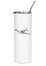 Cessna 340A Stainless Steel Water Tumbler with straw - 20oz. picture