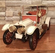 1920’s White Ford Model-T Touring Retro Tin Art Metal Model Car picture