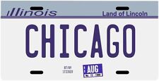 Chicago Illinois Metal 1989 License Plate  picture