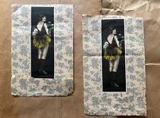 Antique 1910s ladys women floral paper lot of 2 (as is) picture