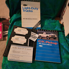 1991 Chevrolet Light Duty Trucks C/K Pickup Owners Manual, Maint. Sch. Warranty picture