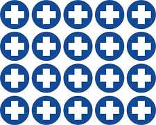 StickerTalk Blue Medical Cross Circle Stickers, 1 inches x 1 inches picture