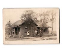 RPPC Vintage Postcard Early 1900's House with Residents picture