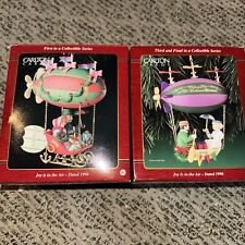 Carlton Card Hot Air Balloon 1st And 3rd Ornament Joy in Air Old Fashioned Blimp picture