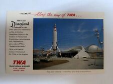 TWA Airline, Disneyland Tommorowland Rocket, Trans World Airlines, Postcard picture
