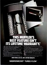 VINTAGE 1980MAREMONT TURBO FLOW MUFFLERS PRINT AD picture