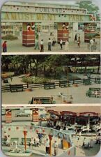 Vintage 1954 YORK BEACH, Maine Postcard FUNLAND PARK / 3 Views / Amusement Park picture