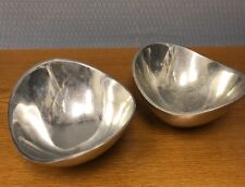 Lot 2 Nambe 569 Metal Silver Alloy Bowls Mid Century Modern picture