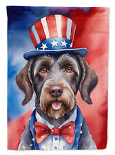 German Wirehaired Pointer Patriotic American Flag House Size DAC5722CHF picture