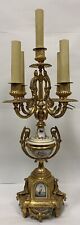 Spectacular antique gilded bronze and ceramic art  table lamp picture
