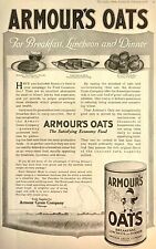 1918 Armour's Rolled White Oats Breakfast Lunch Dinner Fried Mush Print Ad picture