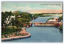 Somerset Bermuda Postcard Ely's Harbour Bridge View 1938 Vintage Posted picture