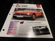 1956-1959 BMW 507 Spec Sheet Brochure Photo Poster 1957 1958 picture