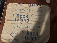 Vintage Rock Island Railroad Train Shop towel Don’t Get Hurt Good Condition picture
