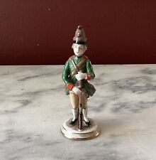 Antique Volkstedt German Hessian Army Soldier Miniature Porcelain Figurine picture
