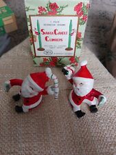 VINTAGE 1957 NAPCO SANTA CANDLE CLIMBERS With Original Box. MINT picture