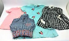 Mixed Vintage Lot Girls Homemade Embroidered Sundresses Lace Cloth  picture