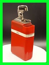 Unique Vintage Red Pac-A-Lite Art Deco Lift Arm Lighter And Case Combo - Working picture