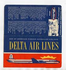 Delta Airlines Ticket Jacket Ticket Gate Pass 1960  picture