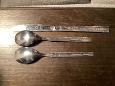 3 Vintage Continental Airlines Airplane Dinner Silverware Cutlery Stainless picture