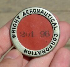 WRIGHT AERONAUTICAL Co. Factory Manufacturer ID Identification Employee Badge picture