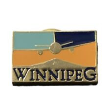 Vintage Winnipeg Canada Plane Travel Souvenir Pin picture