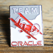 Team Oracle Enamel Metal Lapel Pin w/ Challenger III Biplane picture