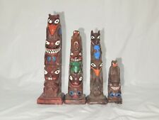 Vintage Alaska Craft Totem Pole Ketchikan Resin Souvenirs 1970s #5386 picture
