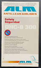 ALM Antillean Airlines DHC-8-300 Safety Card - 1990 picture