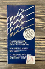 Vintage 1983 November 13 Muse Air Flight Schedule And Fare Summary picture