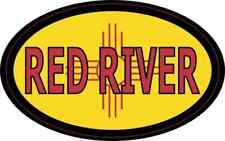 4 x 2.5 Oval New Mexico Flag Red River Sticker Car Truck Vehicle Bumper Decal picture