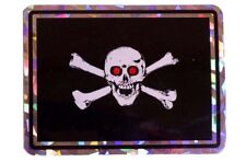 Pirate Red Eyes Reflective Decal Bumper Sticker 3.875