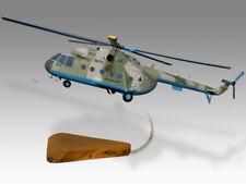 Mil Mi-17 USAF Solid Kiln Dried Mahogany Wood Replica Helicopter Desktop Model 2 picture