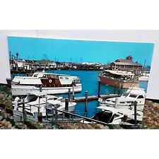 Vintage 1950s Pleasure Boats Cape May Harbor New Jersey Post Card picture