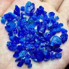 50 Ct Wow  Royal Blue Fluorescent Hauyne Coatate Sodalite Crystals Lot @AFG picture