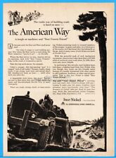 1952 Inco International Nickel AMERICAN WAY Road Building Grader Pan Ad picture