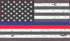 5X3 Rustic American Flag Blue Lives Red Line Matter Magnet Vinyl Support Magnets picture