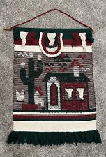Vtg Southwestern Mexican Peruvian Woven Textile Wall Hanging Art House/ Cactus picture