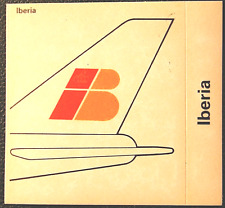 IBERIA   Airline  Tail Fin Colours  Vintage 1978 Sticker Card  BD01MS picture