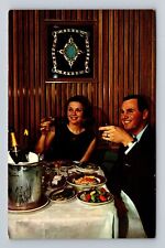 Champagne Toast aboard Amtrak Train, Transportation, Antique Vintage Postcard picture