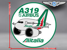 ALITALIA NEW LIVERY PUDGY AIRBUS A319 ROUND DECAL / STICKER  picture