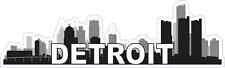 10x3 Detroit Skyline Sticker Travel City Car Bumper Window Decal Stickers picture
