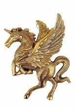 Wall Hanging Flying Horse(Unicorn) Decorative Showpiece - 20 cm (Metal, Gold) picture